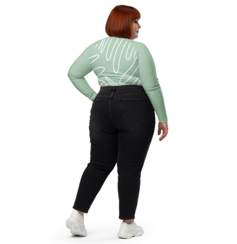 Top court à manches longues AQUA VERDE 2XL - 6XL