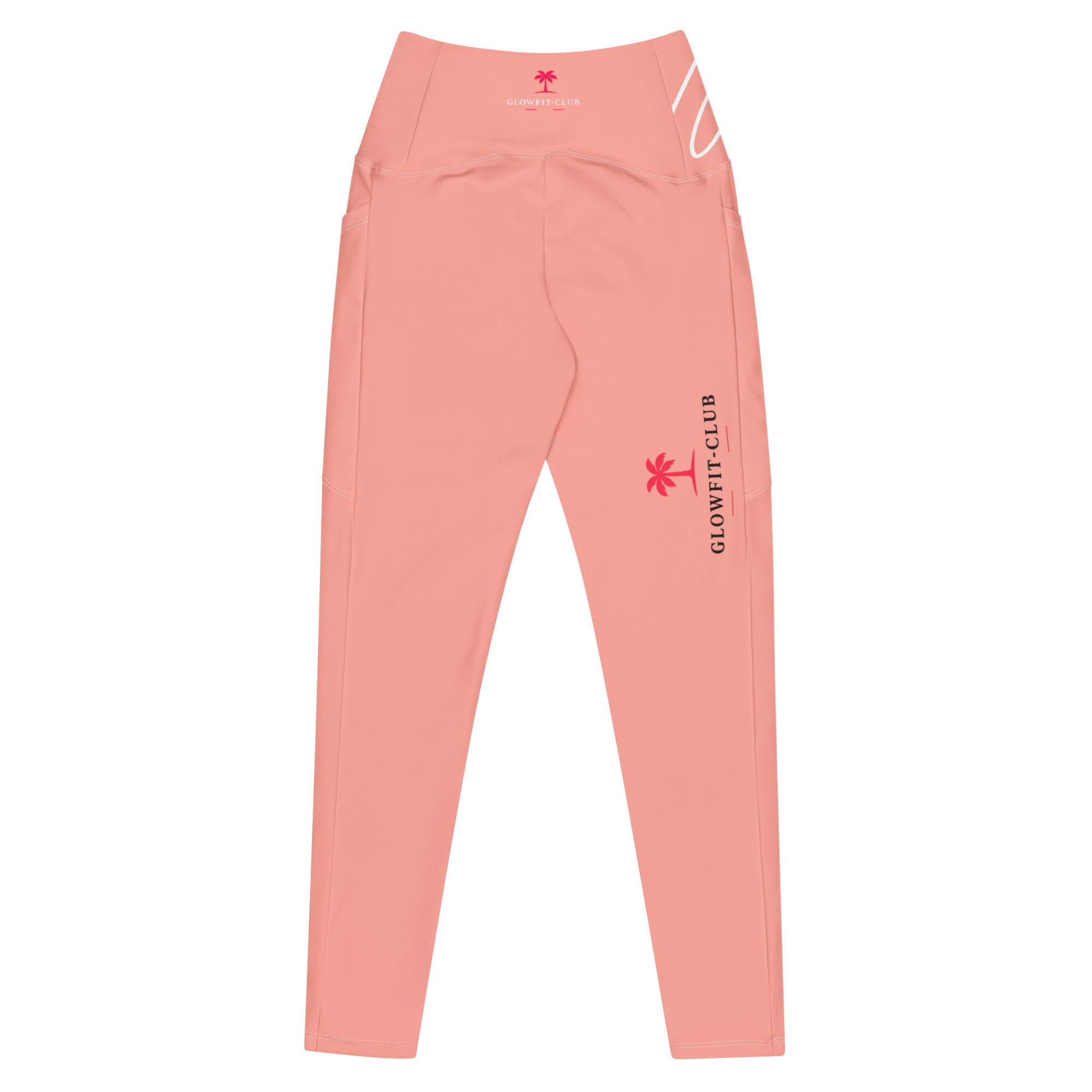 Leggings rose PRETTY BABE avec poches latérales et coutures décoratives