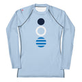 T-shirt de compression CIRCLES bleu clair à manches longues, logo cercles au centre