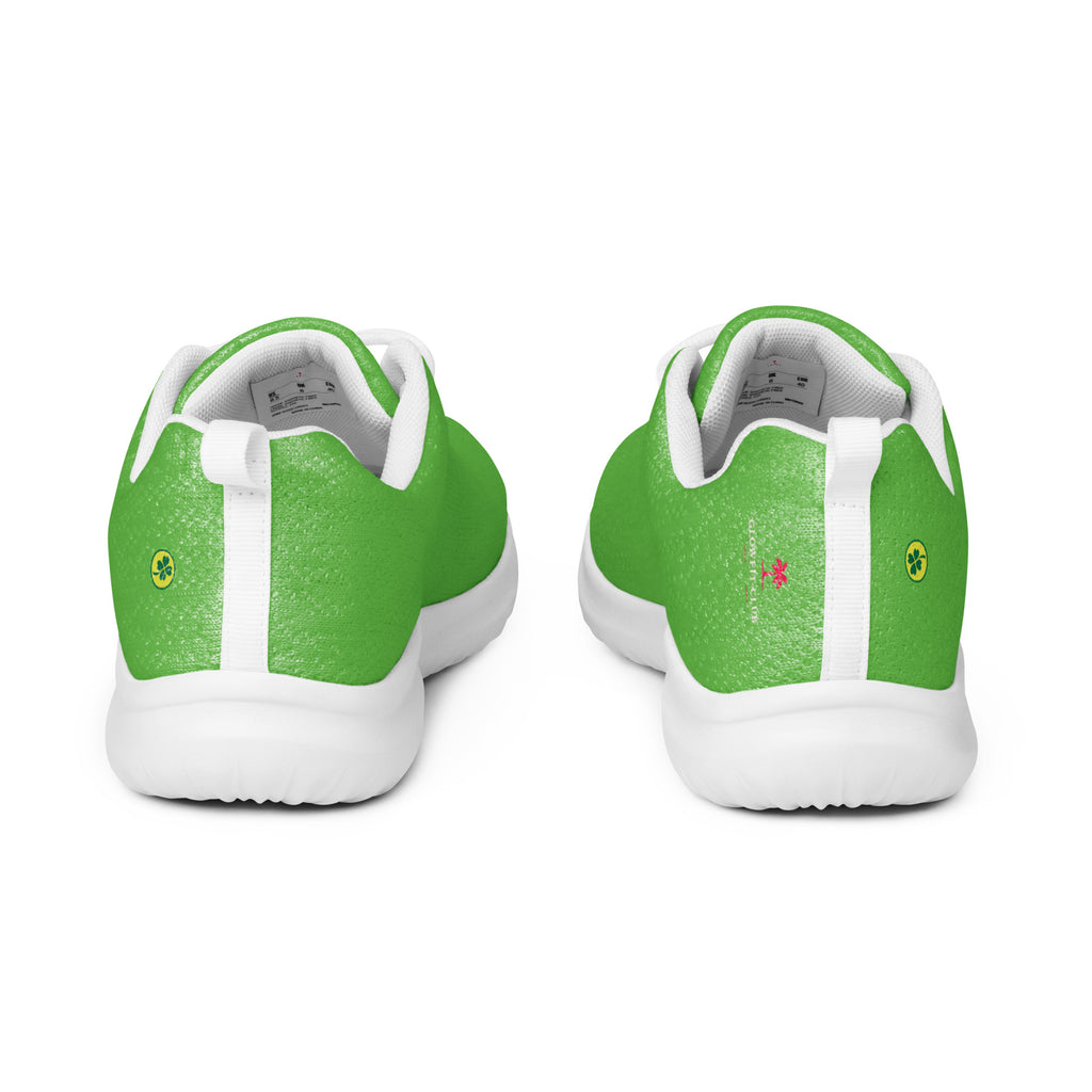 Chaussures de sport LUCKY CHARM vertes à empiècement blanc, vue arrière
