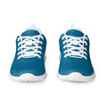 Baskets LUCKY CHARM bleu avec lacets blancs et semelle blanche, vue arrière