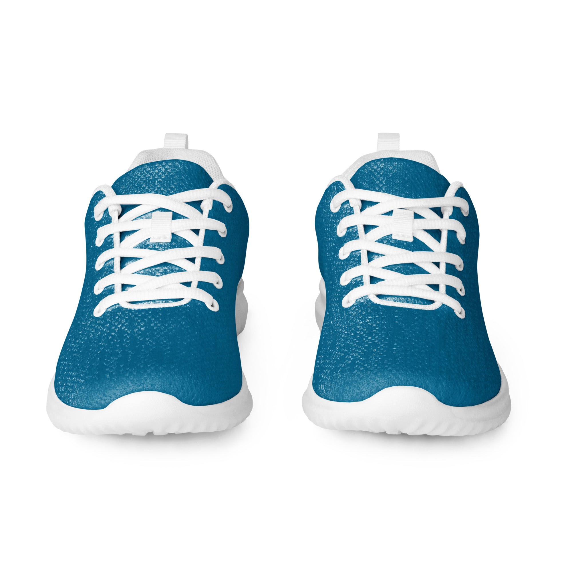 Baskets LUCKY CHARM bleu avec lacets blancs et semelle blanche, vue arrière