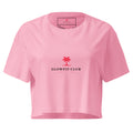 Haut court rose à manches courtes avec logo Glowfit-Club