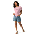 T-shirt rose à imprimé chien
