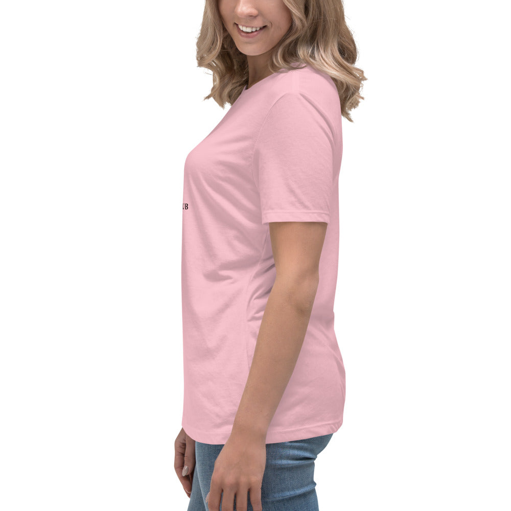 T-shirt rose manches courtes, vue de côté